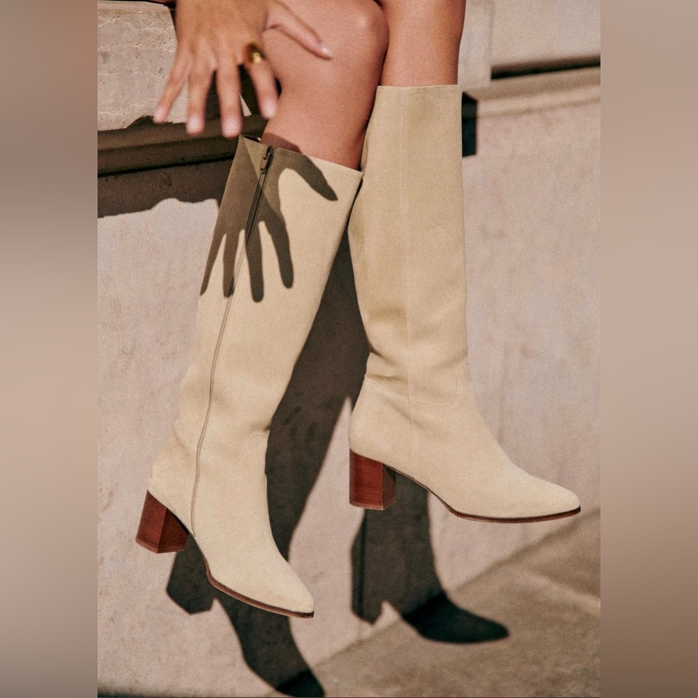 Sezane Adele Boots in Sandstone 38 EUC